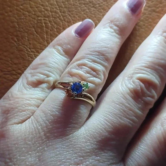 💙🌹Gold-plated Mother's ring. yellow - Picture 3 of 8